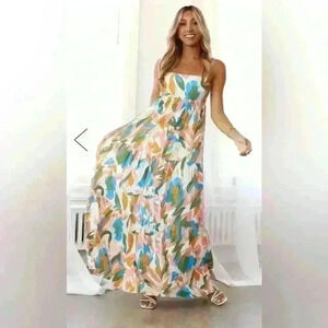 Hello Molly Multicolor Floral Maxi Dress